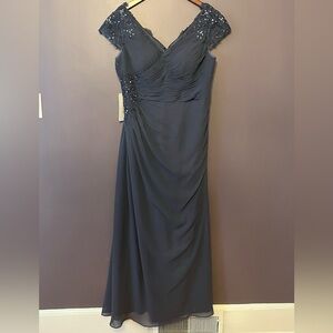 Azazie size 16 full length mother of the bride dress in stormy